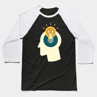 Idea Bulb Head Baseball T-Shirt